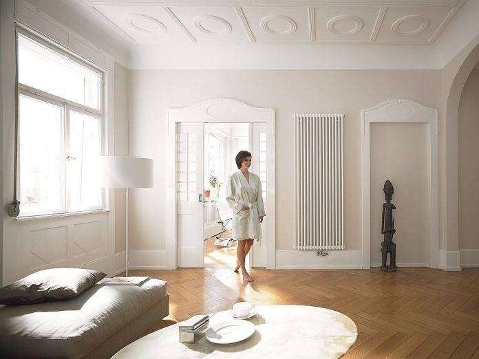 Designový radiátor v moderním interiéru