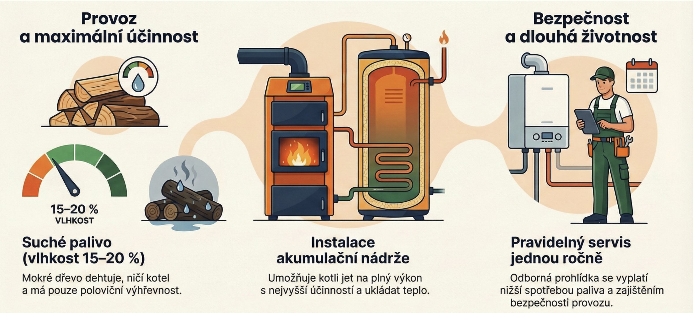 3 zlatá pravidla pro efektivní vytápění tuhými palivy