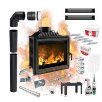 Litinový krb na dřevo KRATKI ANTEK 10 kW, průměr 180 instalační sada (8)