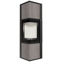 Ocelová kamna na dřevo KRATKI TORA/M 8 kW, průměr 150 křemenný sintr NATURALI PIETRA DI SA