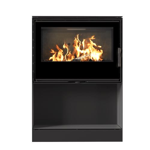 Ocelová kamna na dřevo KRATKI KARI 80, průměr 180, 12 kW, integr. dřevník