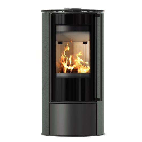 Ocelová kamna na dřevo KRATKI ERIK, průměr 150, 5,5 kW
