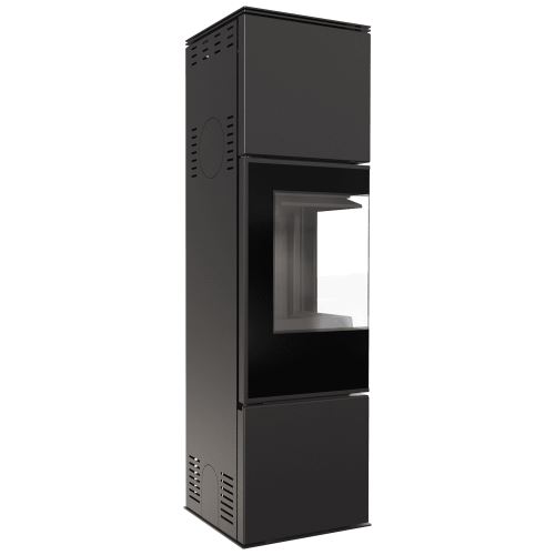 Ocelová kamna na dřevo KRATKI REN/L vlevo, průměr 150, 7 kW