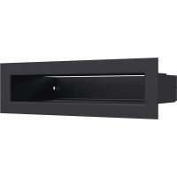 Krbová větrací mřížka LUFT rovná 60x200 mm černá SF