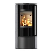 Ocel. kamna KRATKI ERIK, pr 150,5,5 kW GRAY SATIN,ocel kryt,madlo ocel,samozav.dv.