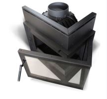 Litinový krb na dřevo KRATKI SIMPLE levý 8 kW, průměr 200 instalační sada2 (7)