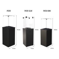 Ohřívač plynový volně stojící PATIO mini ocelový-ruční ovl., 8.2 kW,plyn-G30/50MBAR