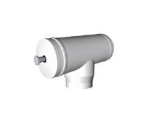 ALMEVA - LIK revizní T-kus s měřícím otvorem (redukovaný) průměr 60/100, hrdlo 80/125 mm