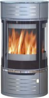 Krbová kamna na dřevo ABX ATRIUM 7 V, šedý, výkon 7 kW, kombi sklo
