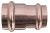 CU lisovací nátrubek redukovaný F-F průměr 22x15 mm
