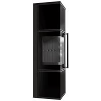 Ocelová kamna na dřevo KRATKI TORA/M 8 kW, průměr 150 černý skleněný panel černá Thermotec