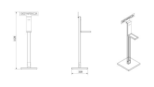Dezinfekce 3 stojan + nádoba + tekutina 2 x 5 l
