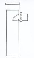 ALMEVA - LAS trubkový díl s 87° odbočkou a ZK průměr 315/80 mm, délka 1,00 metr (plast)