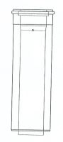 ALMEVA - LAS-LIL trubka s hrdlem průměr 160/225 mm, délka 0,50 metru (plast/nerez) ALMEVA - LAS-LIL trubka s hrdlem průměr 160/225 mm, délka 0,50 metru (plast/nerez)
