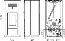 Peletová kamna HSP 6 s výměníkem – antracit, výkon 3.2–10.9 kW (1)