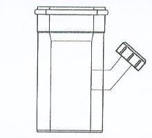 ALMEVA - LAS-LIL odváděč kondenzátu (šikmý) průměr 125/180 mm (plast/nerez)