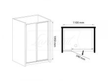 Sprchový kout TADAO 1100x900 mm, čiré sklo (2)