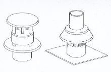 ALMEVA - AL1 komínová hlavice průměr 80 mm (střešní, černá)