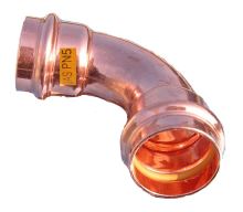 CU lisovací oblouk 90° F-F průměr 22 mm