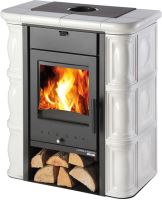 Kachlová kamna TREVISO mini – černá / slonová kost, výkon 3.0–6.4 kW