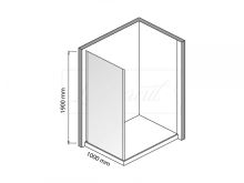 Sprchový kout PAOLO 1200x1000 mm, matné sklo (4)
