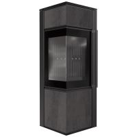 Ocelová kamna na dřevo KRATKI TORA/S 8 kW, průměr 150 křemenný sintr NATURALI PIETRA DI SA