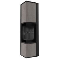 Ocelová kamna na dřevo KRATKI TORA/L 8 kW, průměr 150 křemenný sintr NATURALI PIETRA DI SA