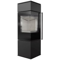 Ocelová kamna na dřevo KRATKI REN/S vlevo, průměr 150, 7 kW samozav. dv.