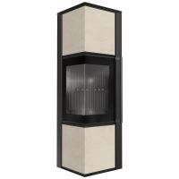 Ocelová kamna na dřevo KRATKI TORA/M 8 kW, průměr 150 křemenný sintr FOKOS SALE černá Ther