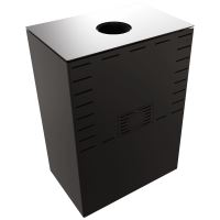 Ocelová kamna na dřevo KRATKI KARI 80, průměr 180, 12 kW, integr. dřevník (3)