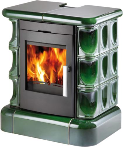 Kachlová kamna MANTA kachlový top+sokl – černá, výkon 2.3–7.2 kW