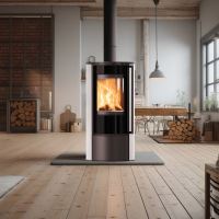 Ocelová kamna na dřevo KRATKI ERIK, průměr 150, 5,5 kW (1)