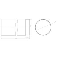 Element z černého plechu roura 180/1 (1)