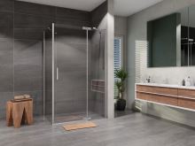 Lansanit Sprchový kout obdélník otevírací Brix 1100x800, chrom, čiré sklo, pravé provedení