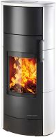 Kachlová kamna ORBA – černá / bílá, výkon 3.5–6.7 kW
