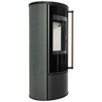 Ocel. kamna KRATKI ERIK, pr 150,5,5 kW SERPENTINO,ocel kryt,madlo exot.dřevo