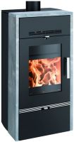 Krbová kamna FARUM s výměníkem – černá / speckstein, výkon 5.0–15.3 kW