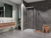 Lansanit Sprchový kout čtverec Vati 800x800, chrom, matné sklo, včetně vaničky