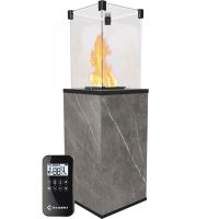 Plynový ohřívač PATIO sklo/slinutý křemen/NATURALI PIETRA GREY automatika, 8.2 kW,plyn-G30