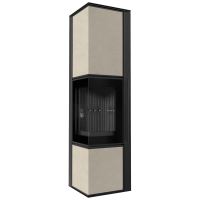 Ocelová kamna na dřevo KRATKI TORA/L 8 kW, průměr 150 křemenný sintr FOKOS SALE černá Ther