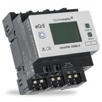 Homematic IP Drátový žaluziový akční člen s LCD - na DIN lištu, 4 kanály - HmIPW-DRBL4