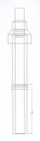 ALMEVA - LIK střešní nástavec (komplet) průměr 60/100, délka 1,10 metru, plast, černý