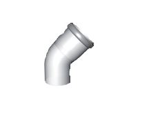 ALMEVA - STARR koleno 45°, průměr 60 mm, černé