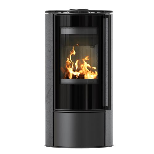 Ocelová kamna na dřevo KRATKI ERIK, průměr 150, 5,5 kW
