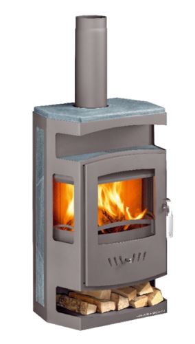 Krbová kamna ORSTED – antracit / serpentino, výkon 2.6–8.7 kW