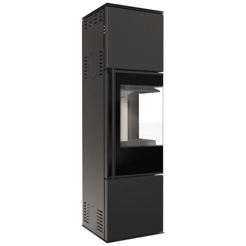 Ocelová kamna na dřevo KRATKI REN/M vpravo, průměr 150, 7 kW samozav. dv.