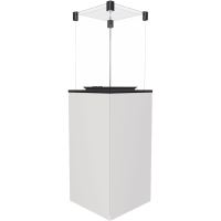 Ohřívač plynový volně stojící PATIO sklo/bílý – ruční ovládání, 8.2 kW,plyn-G31/50MBAR