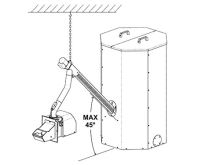 Šnekový dopravník ATMOS DA2000 o délce 2 m a průměru 75 mm - převodovka 25 W