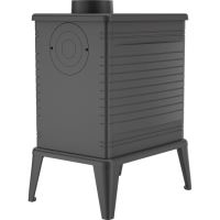 Litinová kamna na dřevo KRATKI K10, průměr 150, 10 kW s topnými deskami (3)