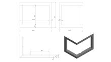 Rám pro krbová kamna VNL/700/480 šířka rámu 70 mm (1)